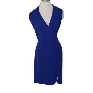 CT500 Dawn Joy Royal Blue Sleeveless Faux wrap Dress S
